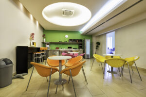 Small office canteen interior